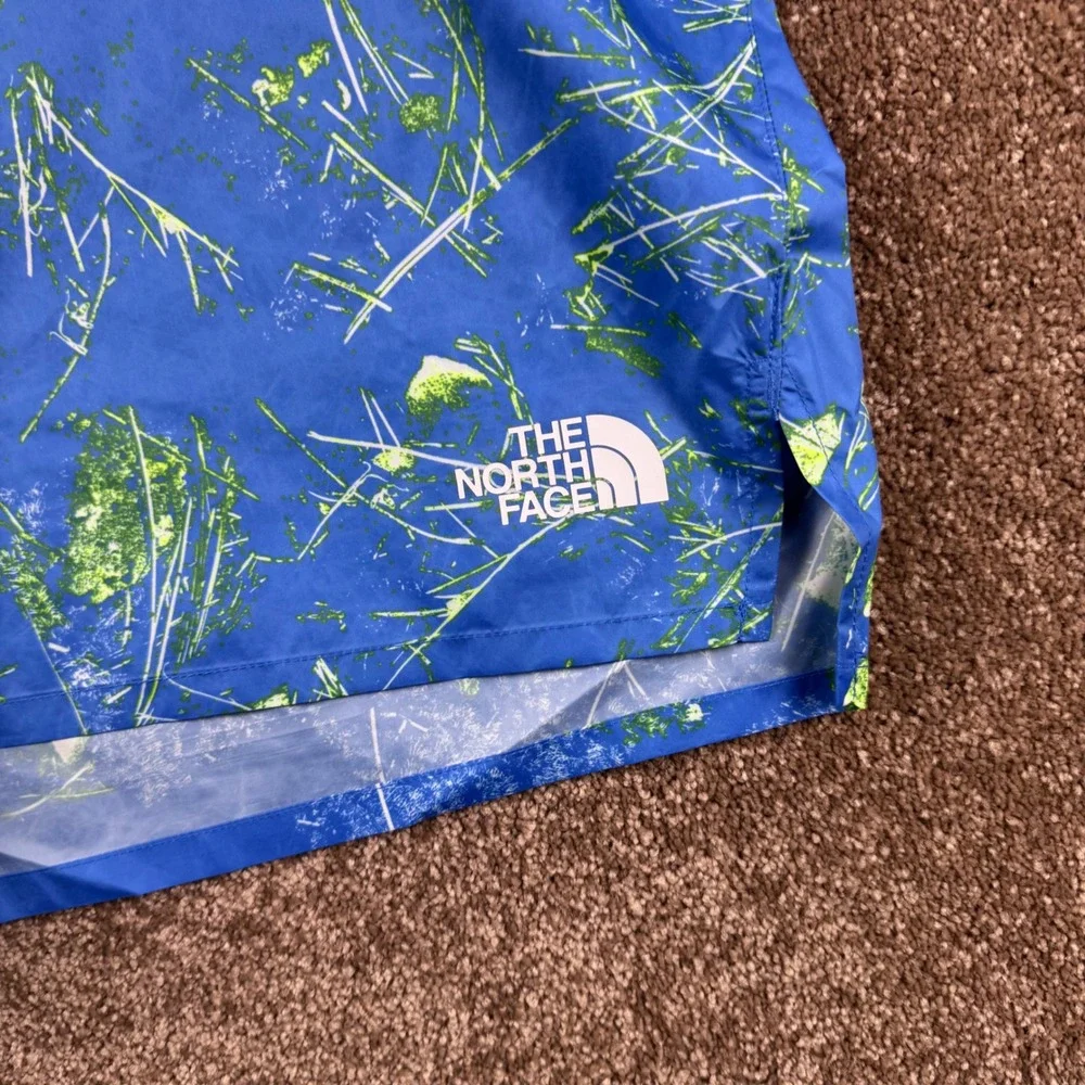 The North Face Limitless Running‎ Shorts Mens XXL Blue Green Print NWT